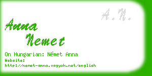 anna nemet business card