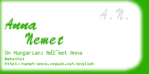 anna nemet business card